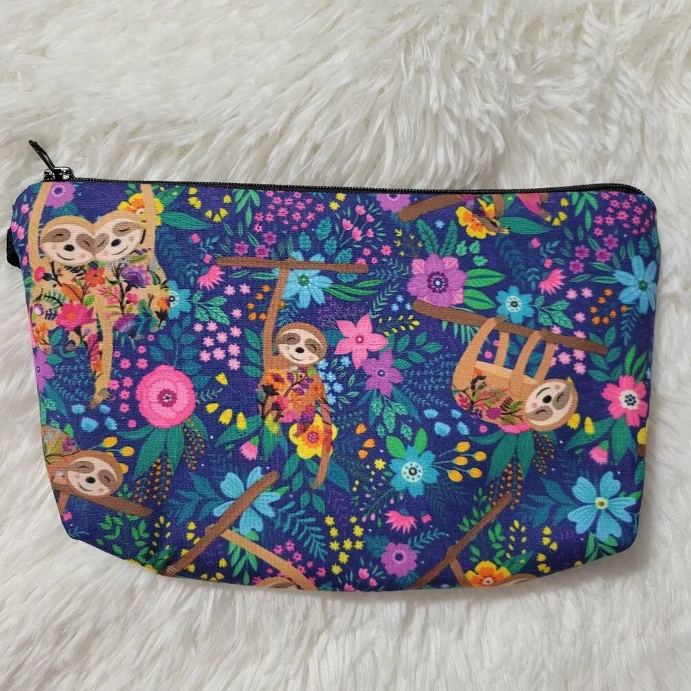 Sloth Design Zipper Pouch